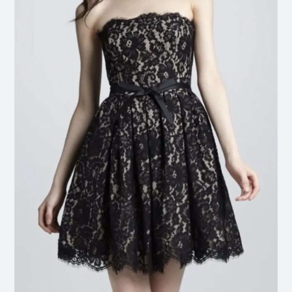 Robert Rodriguez‎ Neiman Marcus x Target NEW Strapless Black Lace Party Dress 10